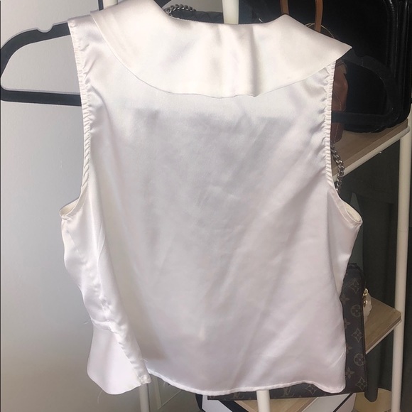 White Ruffle Crop Top - Picture 6 of 6
